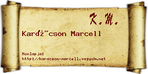 Karácson Marcell névjegykártya