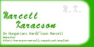 marcell karacson business card